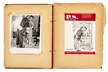 GIBSON CROCKETT (1912 - 2000) Navy vs. Penn State illustration and scrapbook.
